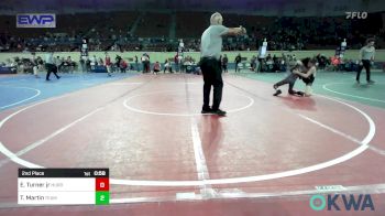 84 lbs 2nd Place - Ej Turner Jr, Hurricane Wrestling Academy vs Tripp Martin, Team Tulsa Wrestling Club