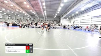 195 lbs Quarterfinal - Luke Isaak, Young Guns Black vs Peter Marinopoulos, Illinois Menace Lightning