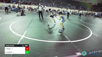 64 lbs Consi Of 8 #2 - Jaxon Baez, Hobart vs Alana Abbott, F-5 Grappling