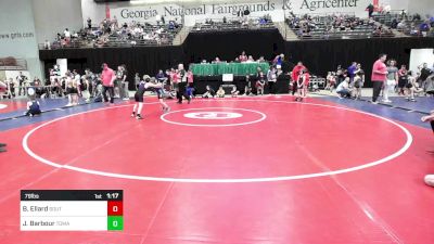 79 lbs Quarterfinal - Briggs Ellard, South Forsyth WAR Wrestling Club vs Jonas Barbour, Tomahawk Wrestling Club