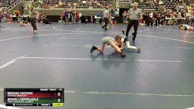 75 lbs Cons. Round 2 - Edwin Loeffelholz, Moen Wrestling Academy vs Brooks Matson, The Best Wrestler