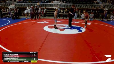 86 lbs Semifinal - Krue Melchor, Douglas Wrestling Club vs Braxton Delay, High Plains Thunder Wrestling Club