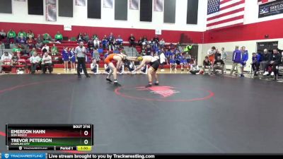 195 lbs Cons. Semi - Emerson Hahn, Don Bosco vs Trevor Peterson, Charles City