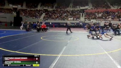 D1-106 lbs Semifinal - Matthew Krawczenko, Liberty vs Anthony Rivera, Chandler