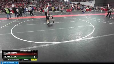 54 lbs Cons. Round 3 - Moses Kluck, Kewaskum Wrestling vs Blake Cherry, B.A.M.