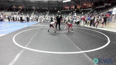 52 lbs Consi Of 8 #1 - Newt Peck, Hinton Takedown Club vs Michael Robison, Skiatook Youth Wrestling 2022-23