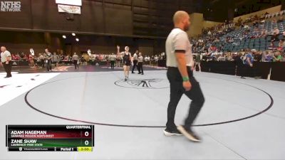 6A-175 lbs Quarterfinal - Adam Hageman, Shawnee Mission Northwest vs Zane Shaw, Lawrence-Free State