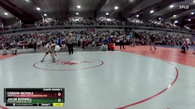 90 lbs Champ. Round 2 - Carson Nichols, Wentzville Wrestling Federation-AAA vs Jacob Boswell, Phenom Wrestling-AAA