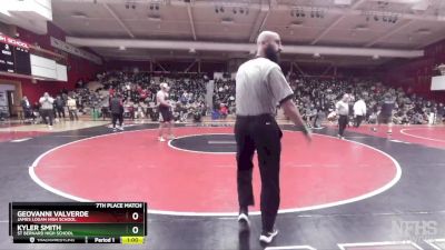 287 lbs 7th Place Match - Kyler Smith, St Bernard High School vs Geovanni Valverde, James Logan High School