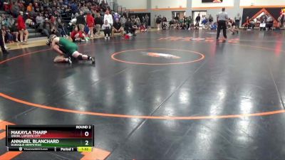 G-20 lbs Round 2 - Makayla Tharp, Union, LaPorte City vs Annabel Blanchard, Dubuque Hempstead