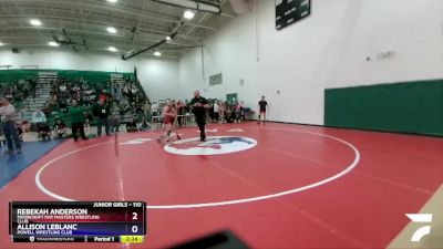 110 lbs 1st Place Match - Rebekah Anderson, Moorcroft Mat Masters Wrestling Club vs Allison LeBlanc, Powell Wrestling Club