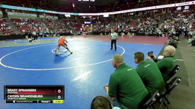 D1-175 lbs Quarterfinal - Brady Sprangers, Kaukauna vs Cayden Brandenburg, Janesville Parker