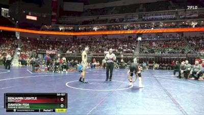 3A-157 lbs Champ. Round 1 - Dawson Fish, Dubuque Hempstead vs Benjamin Lightle, North Scott