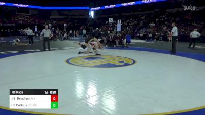 190 lbs 7th Place - Scott Beadles, Calaveras vs David Calkins Jr., Liberty (NC)