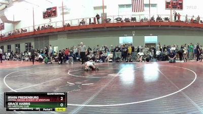 65 lbs Quarterfinal - Irwin Fredenburg, Central Indiana Academy Of Wrestling vs Grace Harris, Leo Wrestling Club