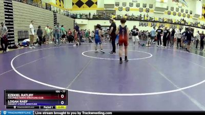 77 lbs Cons. Semi - Ezekiel Ratliff, Columbus North Wrestling Club vs Logan Raef, Midwest Xtreme Wrestling