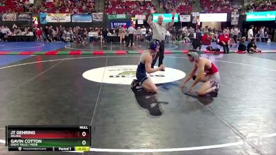 AA - 138 lbs Cons. Round 2 - JT Gehring, Helena vs Gavin Cotton, Great Falls / MSDB