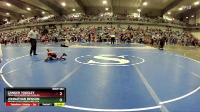 55 lbs Champ. Round 1 - Johnathan Benson, Neosho Youth Wrestling-AAA vs Zander Yokeley, Team Owls Wrestling Club-AA