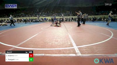 119 lbs Quarterfinal - Jack Adams, Deer Creek Wrestling Club vs Lane Padgett, Team Tulsa Wrestling Club