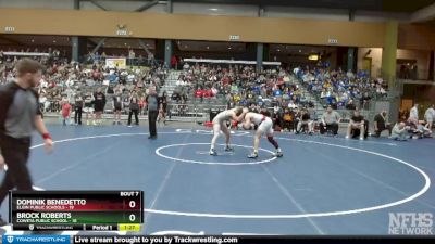 144 lbs Finals (8 Team) - Dominik Benedetto, Elgin Public Schools vs Brock Roberts, Coweta Public School