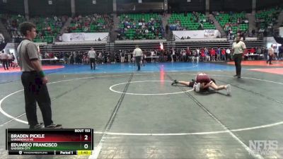 6A 144 lbs Champ. Round 1 - Eduardo Francisco, Gadsden City vs Braden Pickle, Gardendale Hs