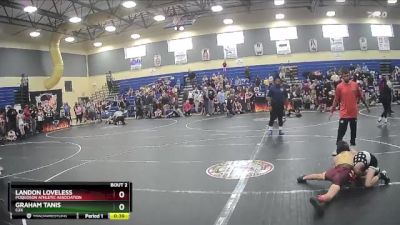 75 lbs Quarterfinal - Landon Loveless, Poquoson Athletic Association vs Graham Tanis, C2X