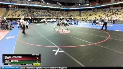 150 Class 3 lbs Quarterfinal - Noah Bourke, Whitfield vs Brady Littleton, Belton