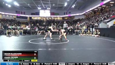 145 lbs Quarterfinal - Devon Blanchard, 4-Nashua-Plainfield vs Kanen Decker, 5-Wapsie Valley