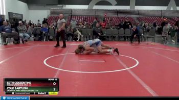 159 lbs Round 3 (8 Team) - Cole Bartlein, LaCrosse Area Wrestlers(WI) vs Seth Cossentine, Thorn Wrestling (MN)