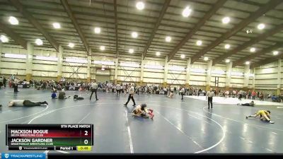 75 lbs 5th Place Match - Jackson Gardner, Grantsville Wrestling Club vs Mackson Bogue, Delta Wrestling Club