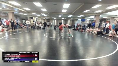 145 lbs Cons. Round 3 - James Ferguson, All In Wrestling Academy vs John Henington, Idaho Grizz WC