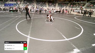 100 lbs Quarterfinal - Dylan Salemie, Terminator Wrestling Academy vs Broderick Perkins, HURRICANE WRESTLING ACADEMY