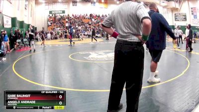 132 lbs Quarterfinal - Gabe Balingit, Etiwanda vs Angelo Andrade, Western