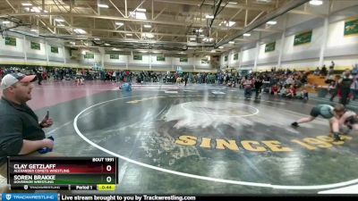 112 lbs Cons. Semi - Clay Getzlaff, Alexander Comets Wrestling vs Soren Brakke, Governor Wrestling