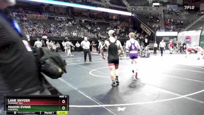 157 Class 2 lbs Quarterfinal - Lane Snyder, Pleasant Hill vs Mason Evans, Marshall