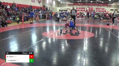 52 lbs Semifinal - Jensen Kappes, Tech Team Wrestling vs Blaine Olson, Pursuit