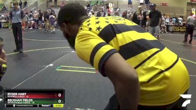 92 lbs Round 5 (6 Team) - Beckham Fields, Untouchables Purple vs Ryder Hart, Mi Pitbulls Gold