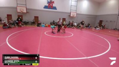 100 lbs Round 3 (6 Team) - Kambree Smith, Reece`s Warriors vs Zurri Zamora, High Plains Marauders