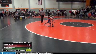 PW-2 lbs Quarterfinal - Kyler Black, Tomahawk Wrestling Club vs Zander Russell, Hammerin Hawks