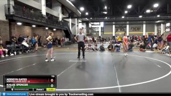 112 lbs Round 2 (6 Team) - Kailee Spencer, BVWC vs Addisyn Gates, Nebraska Vipers Gold
