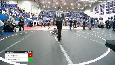 58 lbs Semifinal - Demitri Strange, Woodland Wrestling Club vs Reed Musgrove, Harrah Little League Wrestling