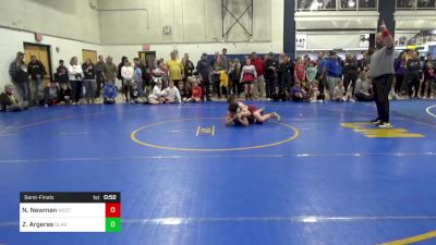 108 lbs Semifinal - Nathan Newman, Westshore W.C. vs Zanetos Argeras, Gladiators