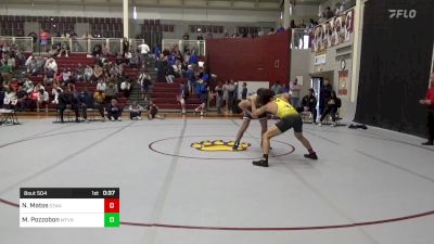 175 lbs 5th Place - Nick Matos, St. Anthony's vs Michael Pozzobon, Mount Vernon