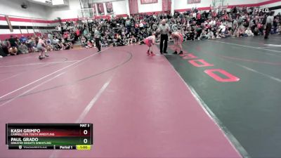 Round 1 - Kash Grimpo, Carrollton Youth Wrestling vs Paul Grado, Greater Heights Wrestling