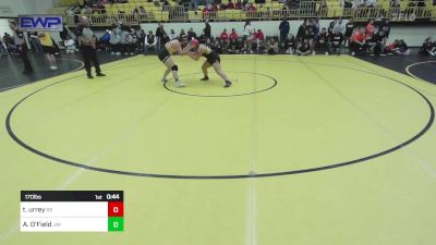 170 lbs Consi Of 16 #2 - Tessa Urrey, Sand Springs HS vs Alyanna O'Field, Jay High School