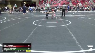 46 lbs Cons. Round 1 - Damon Sidoriak, Salina Wrestling Club vs Joey Jabben, Caney Valley Wrestling