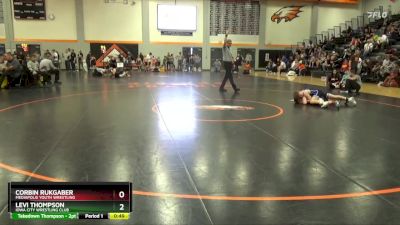 N-18 lbs Semifinal - Corbin Rukgaber, Mediapolis Youth Wrestling vs Levi Thompson, Iowa City Wrestling Club