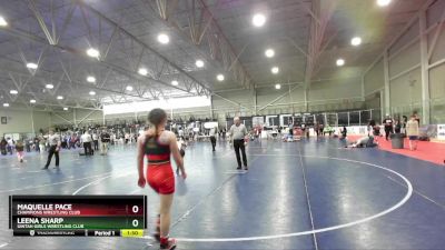 105 lbs 1st Place Match - Leena Sharp, Uintah Girls Wrestling Club vs Maquelle Pace, Champions Wrestling Club