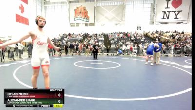 170 lbs Quarterfinal - Alexander Lipari, Long Beach Gladiators Wrestling vs Dylan Pierce, Lancaster Wrestling Club