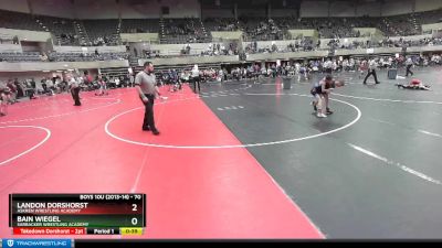 70 lbs Cons. Round 5 - Landon Dorshorst, Askren Wrestling Academy vs Bain Wiegel, Sarbacker Wrestling Academy